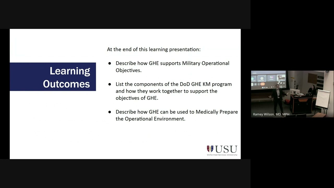 USUHS Med Seminar: KM in DoD GHE by Dr. Ramey Wilson