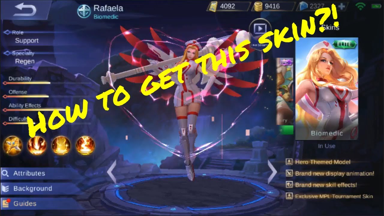 Mobile Legends How To Get That BIOMEDIC RAFAELA SKIN With Audio Hopefully