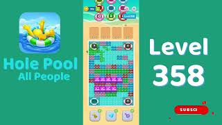 Hole Pool All People Level 358 Walkthrough 🎯 | Color Match Puzzle Gameplay | Mini Boss