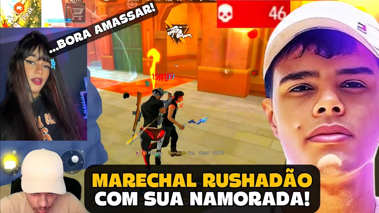 MARECHAL FOI PRO RUSHADÃO COM SUA NAMORADA E LIMPOU O MAPA NA RANK! FREE FIRE - MARECHAL HIGHLIGHTS