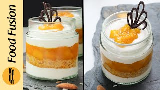 No Bake Mango Cheesecake Jars Recipe by Food Fusion