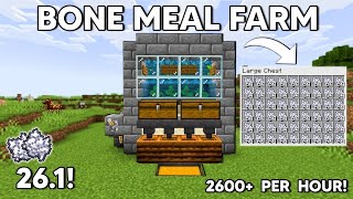 NEW FASTEST BONEMEAL FARM IN MINECRAFT (26.10+)
