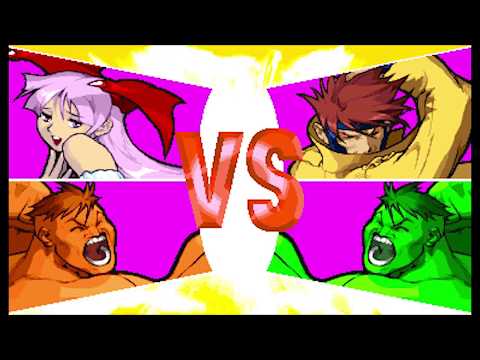 Marvel vs Capcom 1 ( Arcade ) - Lilith / Orange Hulk Playthrough ( Aug 22, 2018 )