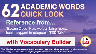 62 Academic Words Quick Look Words Ref from "How we can bring mental health support to [...], TED"