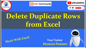 How to Delete Duplicate Rows from Excel in UiPath