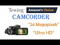 Amazon&#39;s Choice Camcorder Unboxing and Testing