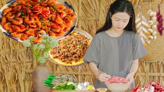 Baby Shrimp Fried with Lemon Leaves, Eggs with Meat, Vietnamese Countryside Dishes | Nguyễn Lâm Anh
