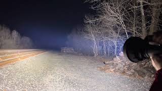 IMALENT SR32 Flashlight at the Railroad Tracks. 120,000 Lumens!