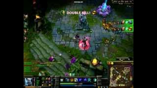 League Of Legends xMrHoneyx double kill with Blitz fail grab.avi