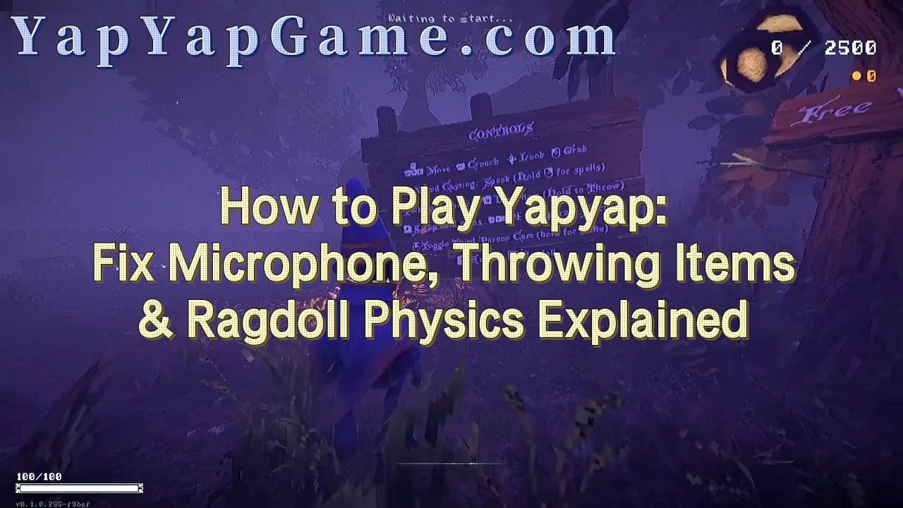 Yapyap Beginner's Guide: Controls, Mic Settings & How to Cast Spells (Demo Walkthrough)