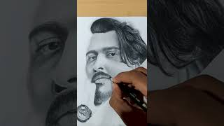 let's draw the beard ! reference is Bhuvan Bham's potrait