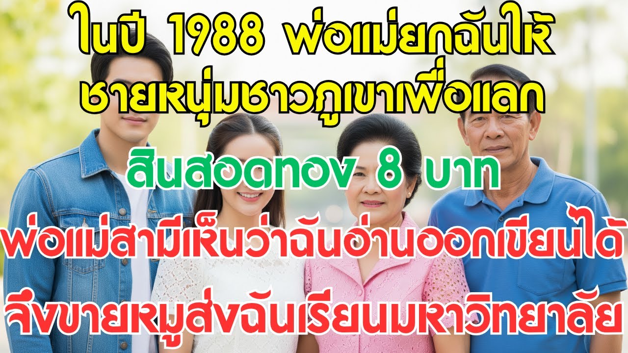 ปี 1988 พ่อแม่ยกฉันให้ชายหนุ่มบนภูเขา พอพ่อแม่สามีรู้ว่าฉันอ่านออกเขียนได้ ก็ขายหมูส่งฉันเรียน