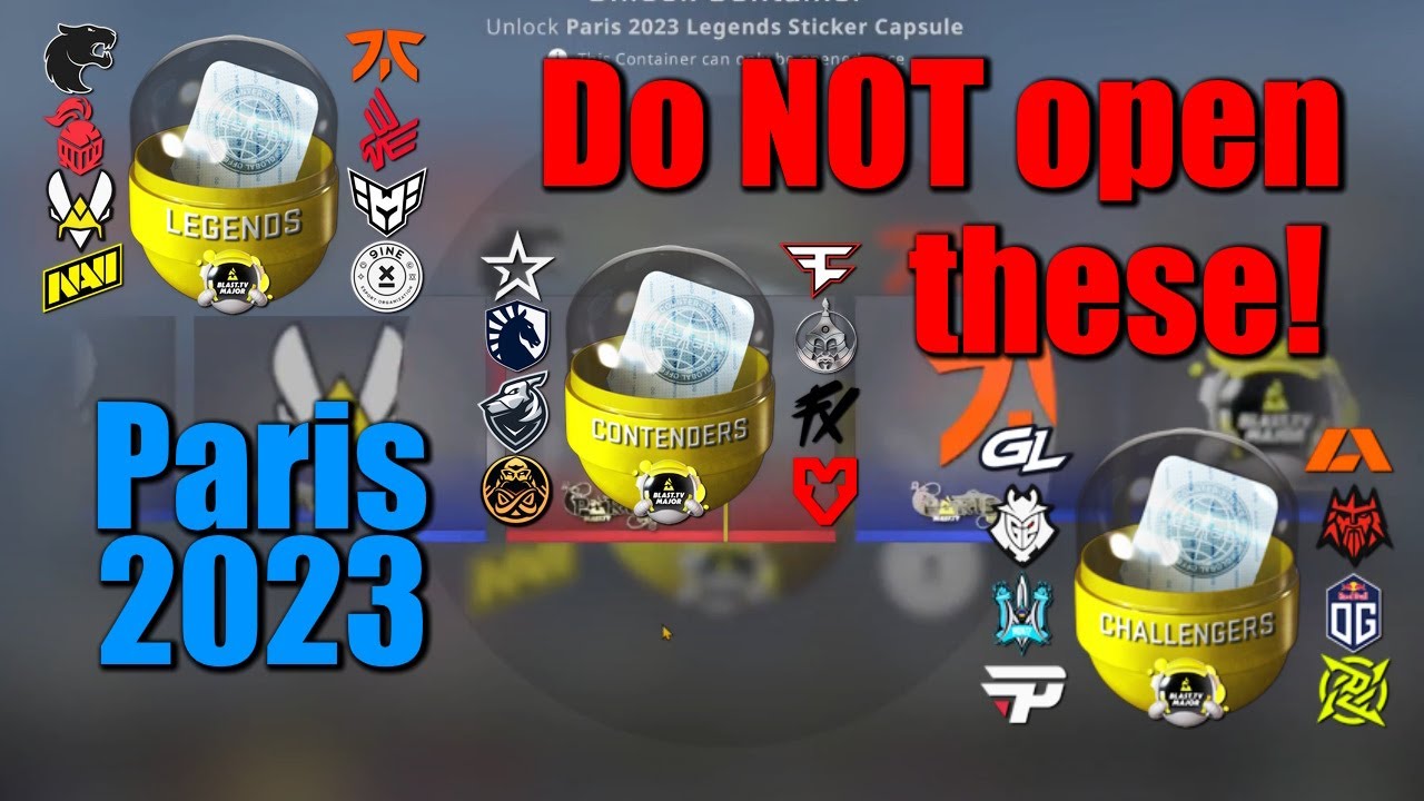 Do NOT open Paris 2023 sticker capsules in CS:GO - YouTube