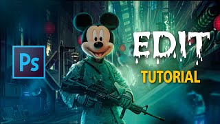 Photoshop Editing | Mickey Mouse Action Theme Tutorial in Hindi screenshot 1