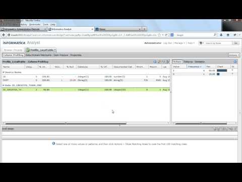 Informatica Analyst Tool: Adding a column profiling rule to a Column Profile