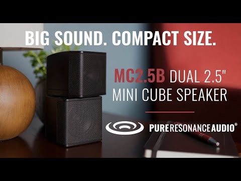 Dual 2.5" Swiveling Mini Cube Speakers: The Pure Resonance Audio MC2.5B