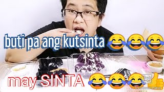 PINOY MUKBANG || black kutsinta and ube cheese kutsinta screenshot 4