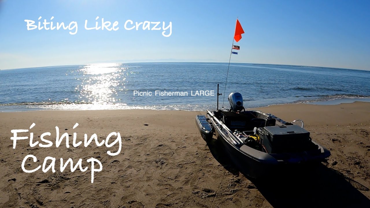 爆釣！一投一尾の巨大群れ出現！釣った魚でキャンプ飯　最高の日