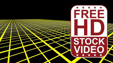 Free Stock Videos - abstract yellow 3D grid on black background 2D animation