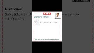 Q.49 IMS (Institute of Mathematical Sciences) New Delhi #ias #education #ifos #maths #upsc #exam