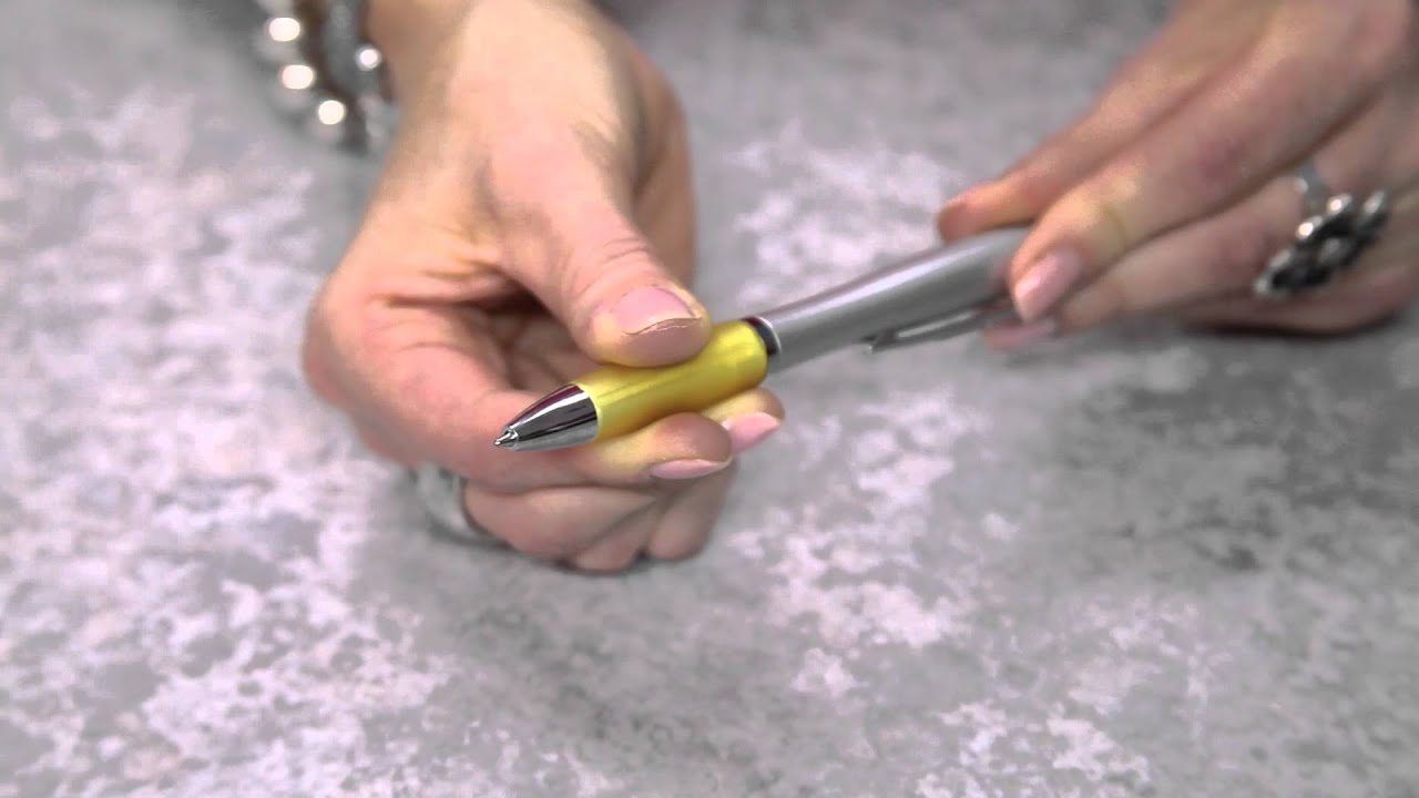 Imprinted Pen/Stylus Combos - Silvertone Curvaceous Ballpoint Pen with Stylus - MARCO