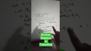 BROTHER RELATION(Check transitive)