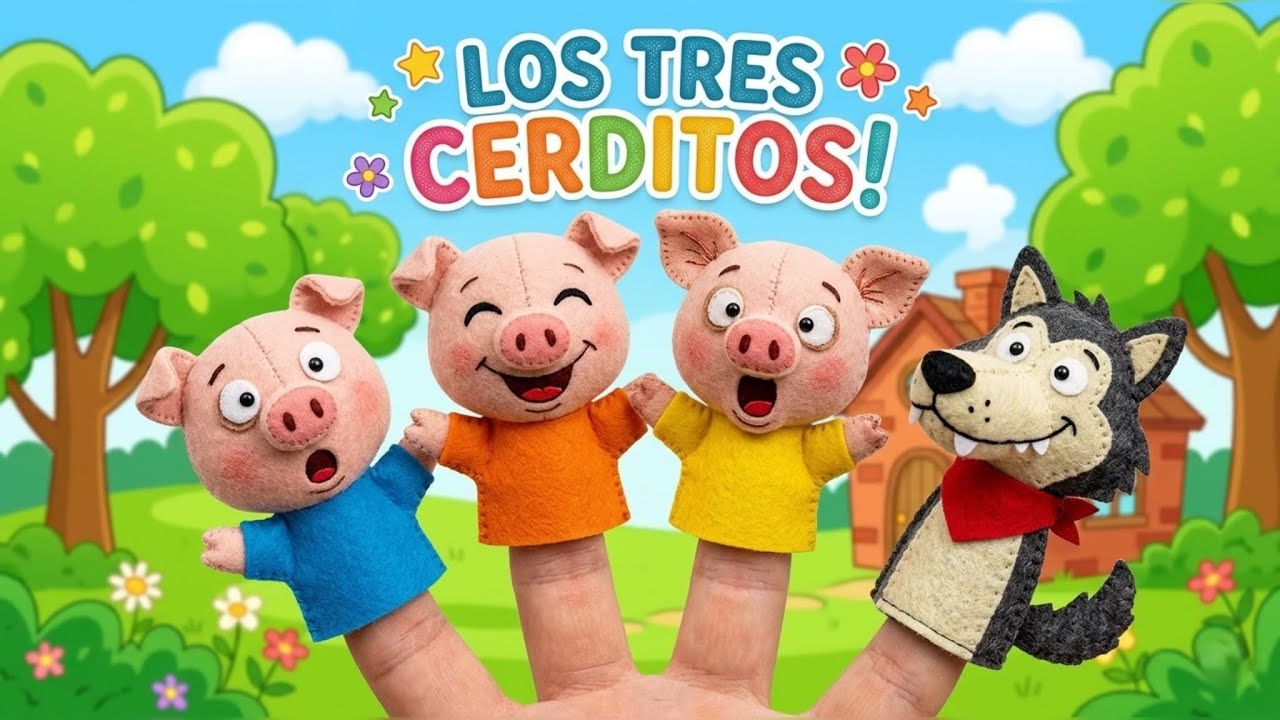 Los tres cerditos y el lobo| Cuentos infantiles - YouTube