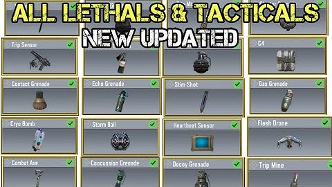 All Lethal Grenades & Tacticals, It