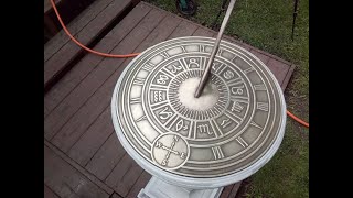 Curbside to Garden | Cast Iron and Brass Sun Dial... Easy Inspirational Resto