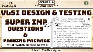 VLSI Passing Package & IMP Questions 6th Sem