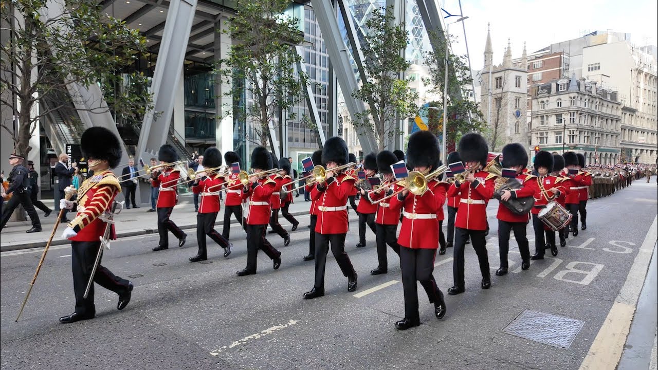*NEW* Band of The Irish Guards: The Regiment of Fusiliers Freedom Parade.