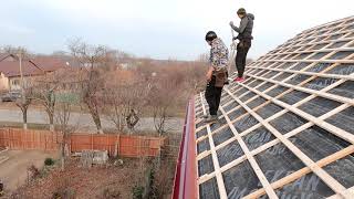 Cum se  monteaza sipcile  la acoperis tigla metalica#How to mount the slats to the metal tile roof