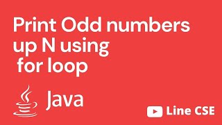 Java program to print all odd numbers up to n in hindi | Java program |