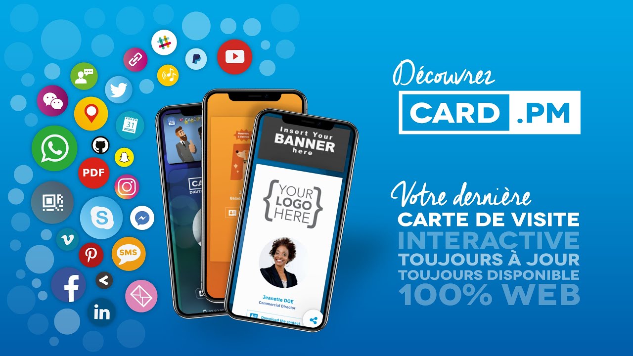 Utilisation de la carte de visite digitale sur un smartphone
