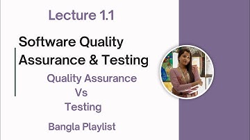 Lec: 1.1 Quality Assurance vs testing |Software Quality Assurance and Testing | Bangla Tutorial 