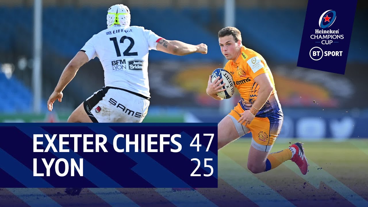Exeter Chiefs vs Lyon (47-25) | Seven-Try Chiefs Continue Title Defence | Champions Cup Highlights