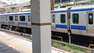 E531系0番台カツK474編成+カツK407編成上野駅発車