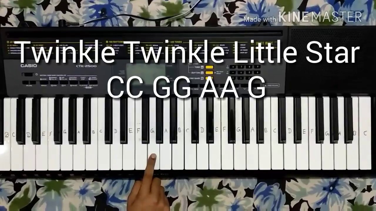 Twinkle Twinkle Little Star Step By Step Keyboard Tutorial For