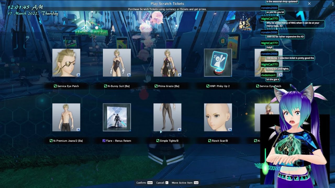 16 Mar 2022 - PSO2 : NGS [Ship 03] - Farming for 300k seasonal points achievement nya. ^w^