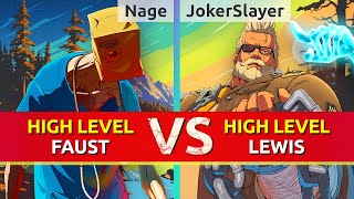 GGST ▰ Nage (Faust) vs JokerSlayer (Goldlewis). High Level Gameplay