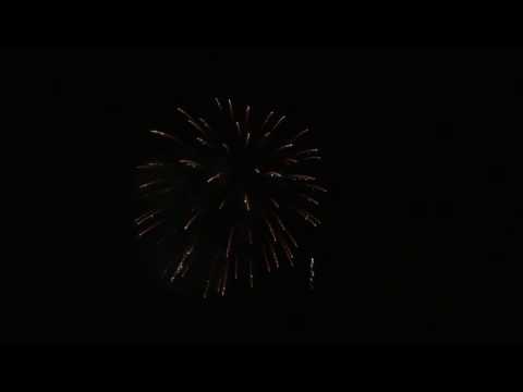 フリーエリアから撮影した花火ミ･∀･　彡☆・:.,;*　イナズマロックフェス2015　2015.9.19