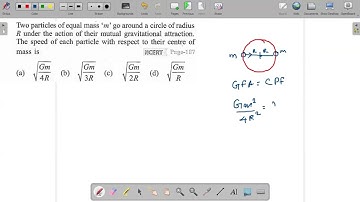 Two particles of equal mass 