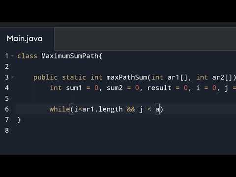 Maximum Sum Path in Java : coding interview question series #coding #shorts