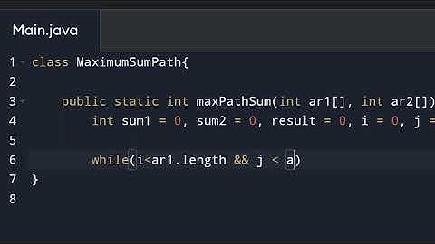 Maximum Sum Path in Java : coding interview question series #coding #shorts