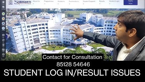 Subharti University online student log in issue! Subharti university Online mode results issue!