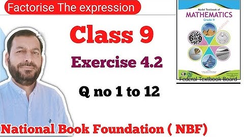 Class 9 Exercise 4.2  NBF Maths  Ex 4.2 Class 9th federal board FBISE Math national Book foundation