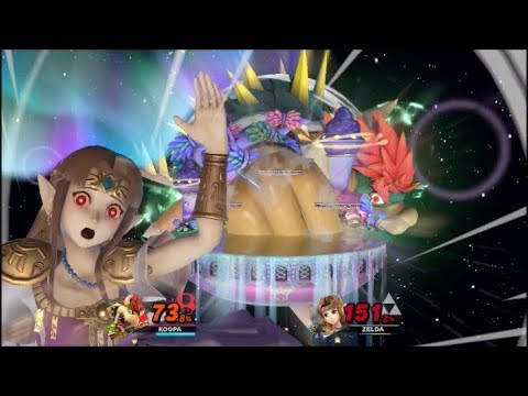 スマブラSP  キーラ配下ジャイアントゼルダ　手前やられ