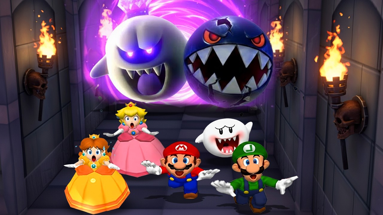 [Mario Party 5] Битва в мини-играх! Дейзи против Пич против Марио против Луиджи