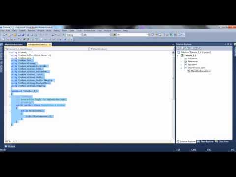 WPF TUTORIALS - 3 - How To Create New Application in WPF