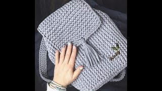 شنطه تريكو بغرزة الجيرسيه الجزء الاول   How to work bag knitting stitch jersey